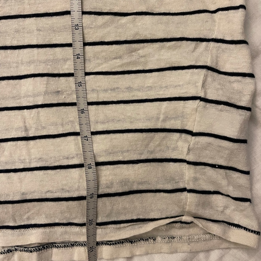 J Crew Relaxed Linen Scoop Neck Striped Shirt ❤️ - Picture 10 of 10